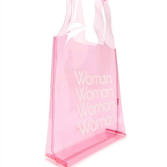 pink clear tote